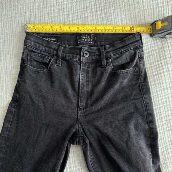 Lucky Brand Jeans | Bridgette Skinny Black Denim Distressed Jeans - Picture 1 of 6